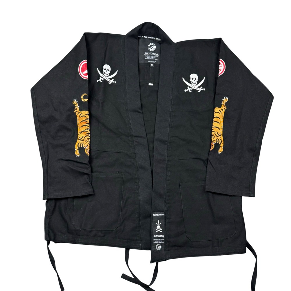 Neighborhood x Shoyoroll‎ Black Kimono Tiger Skull Mens Medium Jui Jitsu
